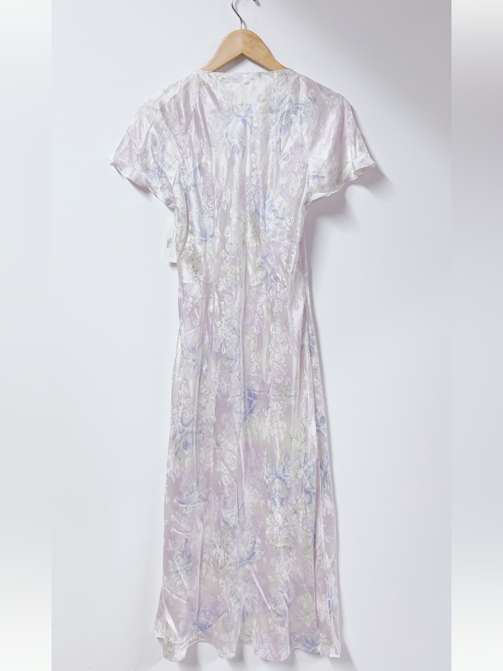 August Silk Intimates Floral 100% Silk Square-Neck Maxi Nightgown Dress Size M - Picture 3 of 7